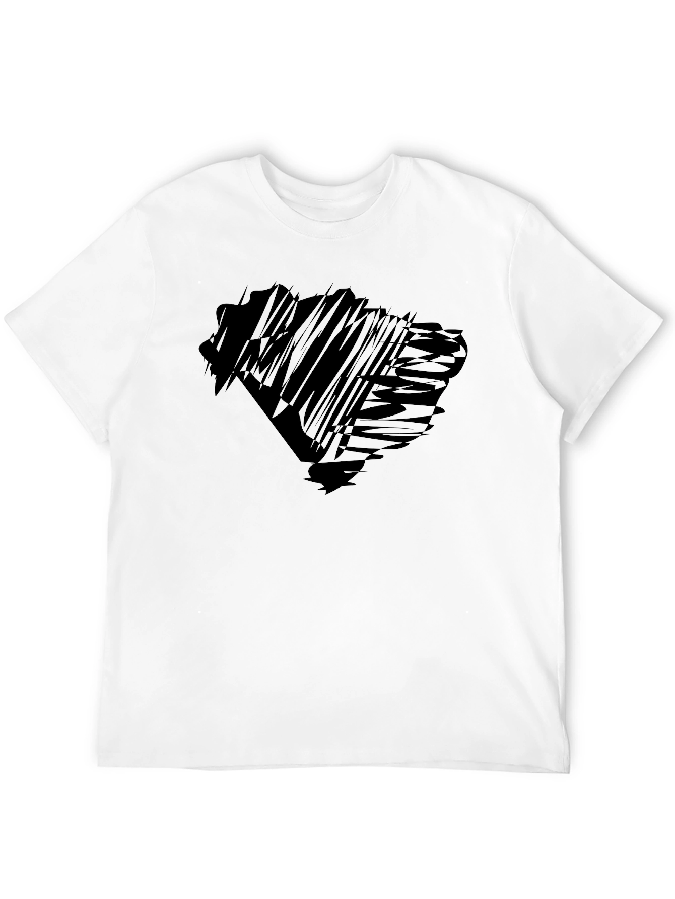 Abstract Graphic Black T-Shirt for Men