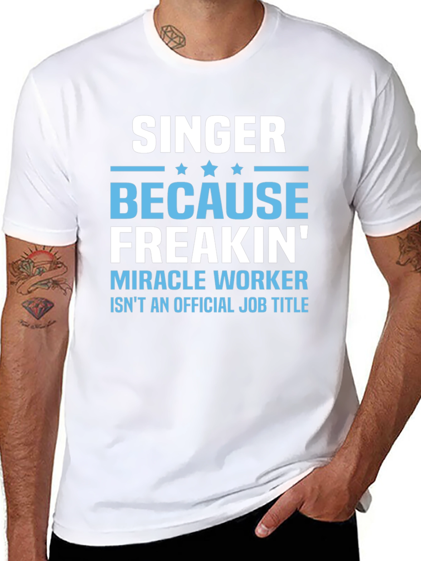 Singer Miracle Worker Funny Graphic T-Shirt