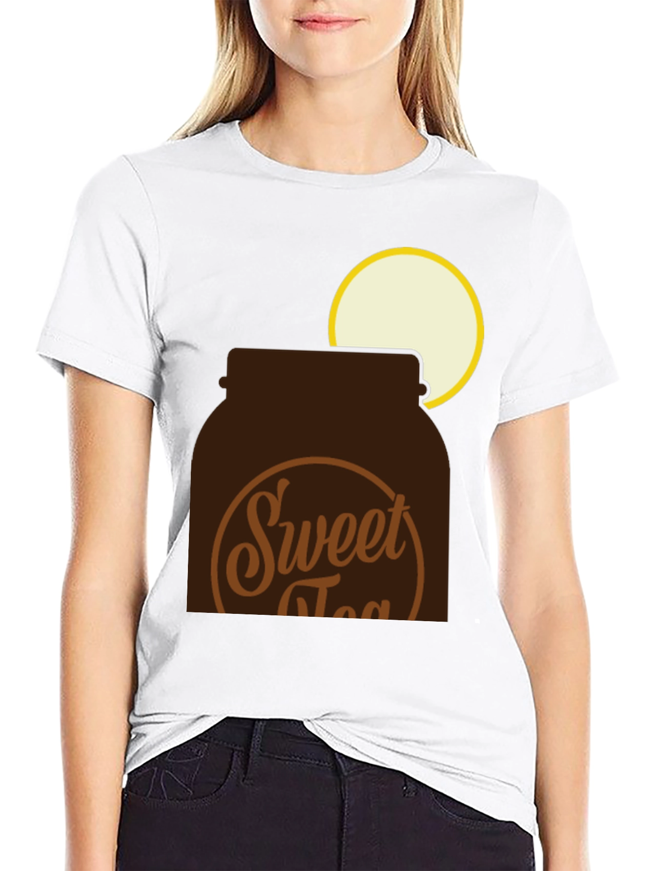 Sweet Tea Jar Graphic Tee - Black Cotton T-Shirt