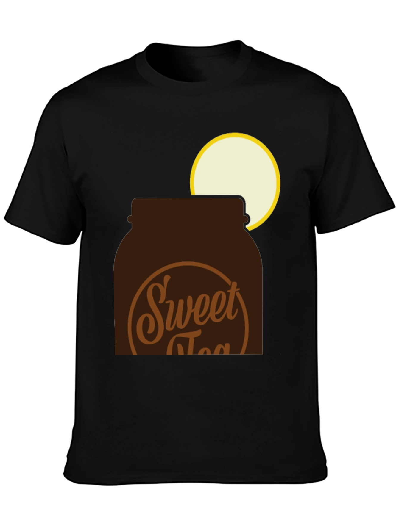 Sweet Tea Jar Graphic Tee - Black Cotton T-Shirt