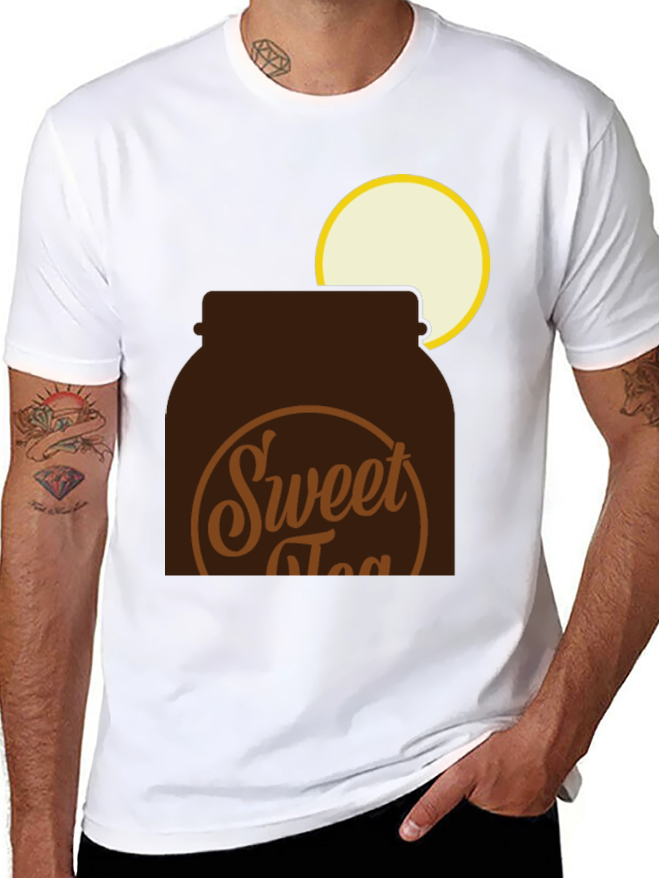 Sweet Tea Jar Graphic Tee - Black Cotton T-Shirt