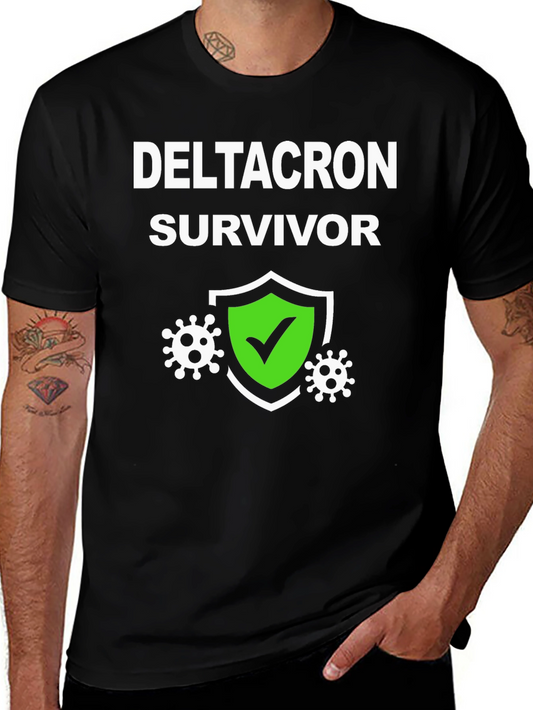 Deltacron Survivor T-Shirt Novelty Graphic Tee