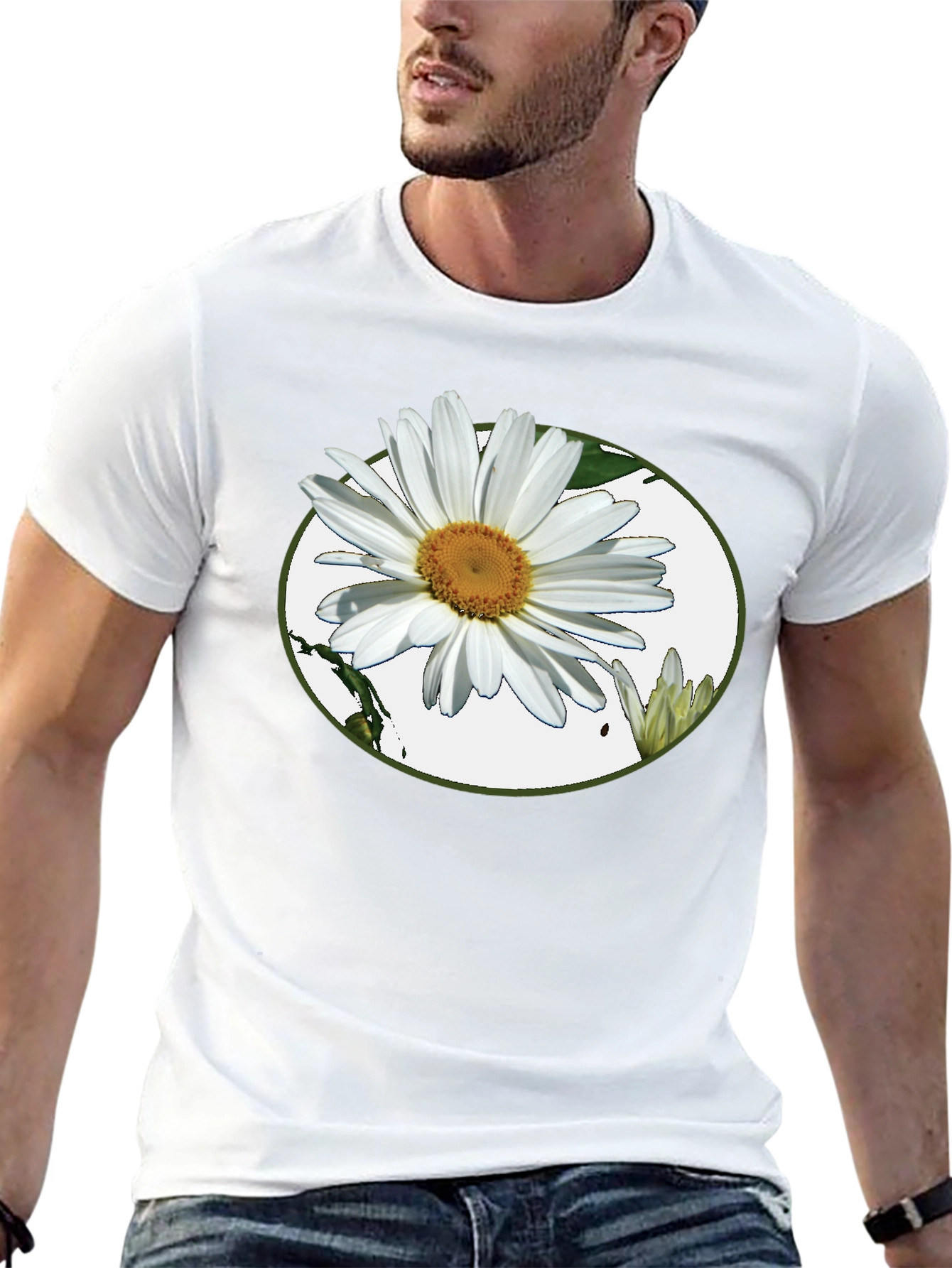 Daisy Graphic Tee - Casual Black T-Shirt