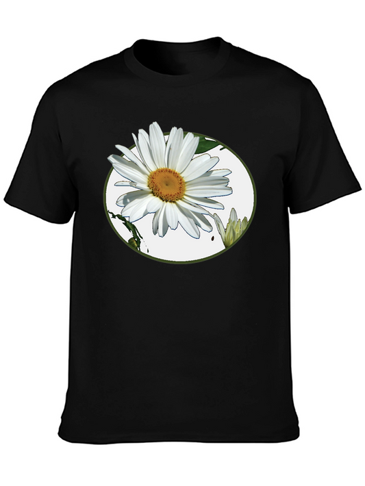 Daisy Graphic Tee - Casual Black T-Shirt