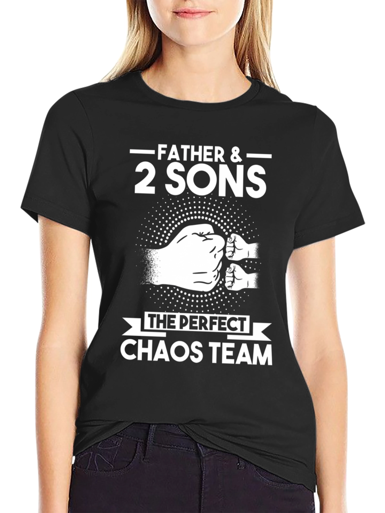 Father & 2 Sons Chaos Team Black T-Shirt
