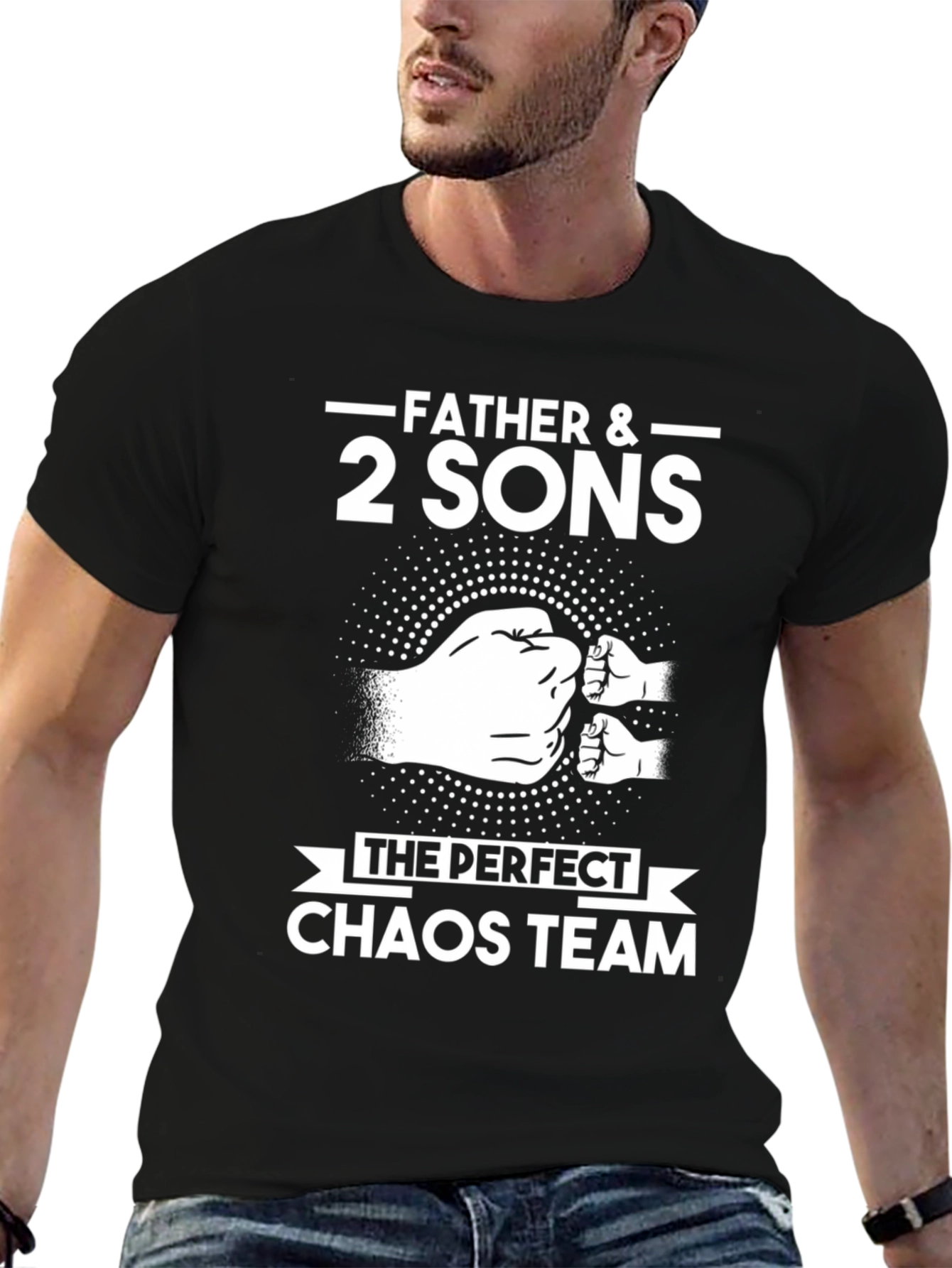 Father & 2 Sons Chaos Team Black T-Shirt