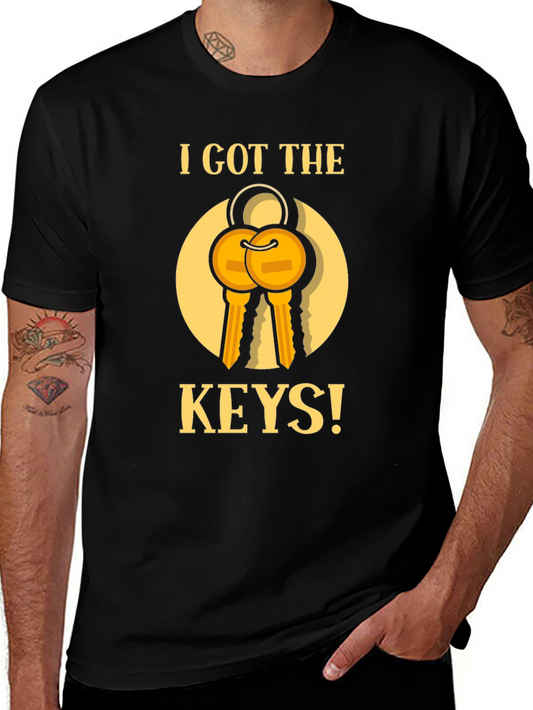 I Got The Keys Graphic T-Shirt - Black
