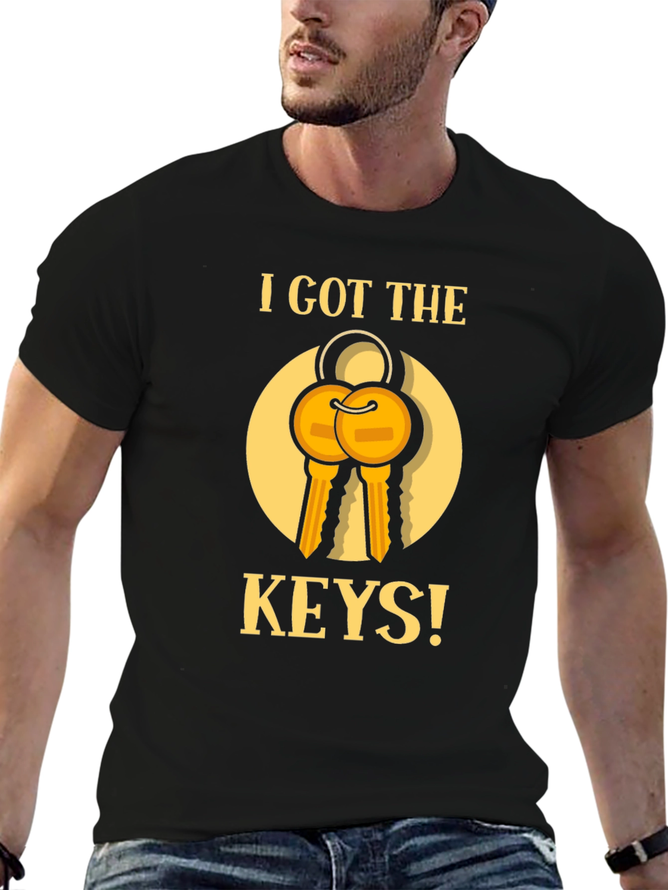 I Got The Keys Graphic T-Shirt - Black
