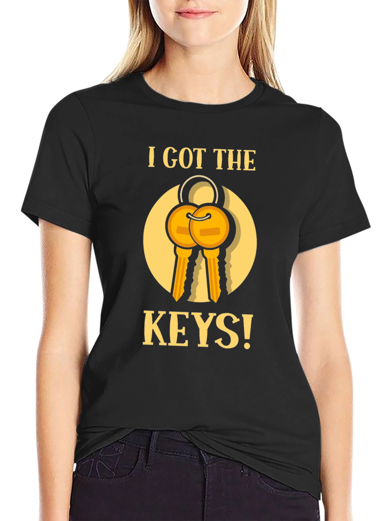 I Got The Keys Graphic T-Shirt - Black