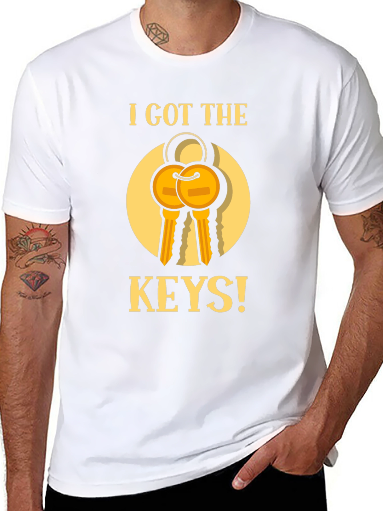 I Got The Keys Graphic T-Shirt - Black