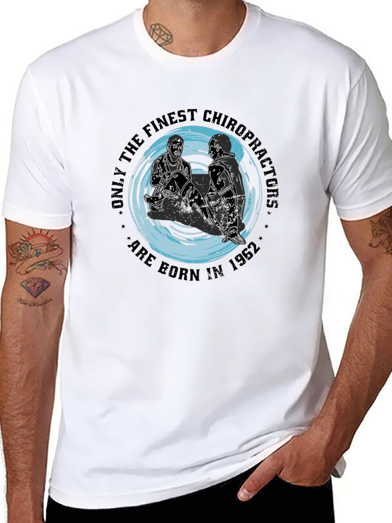 Chiropractor Born in 1962 Black Graphic T-Shirt