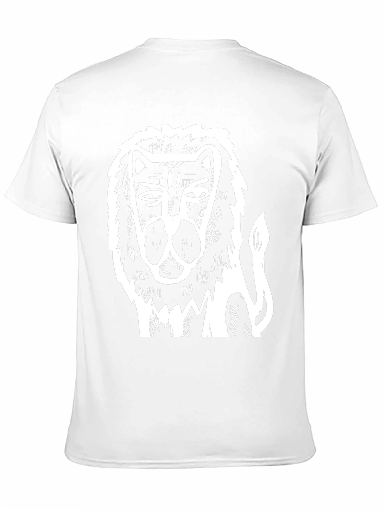 Abstract Lion Graphic Tee - Black Cotton Comfort