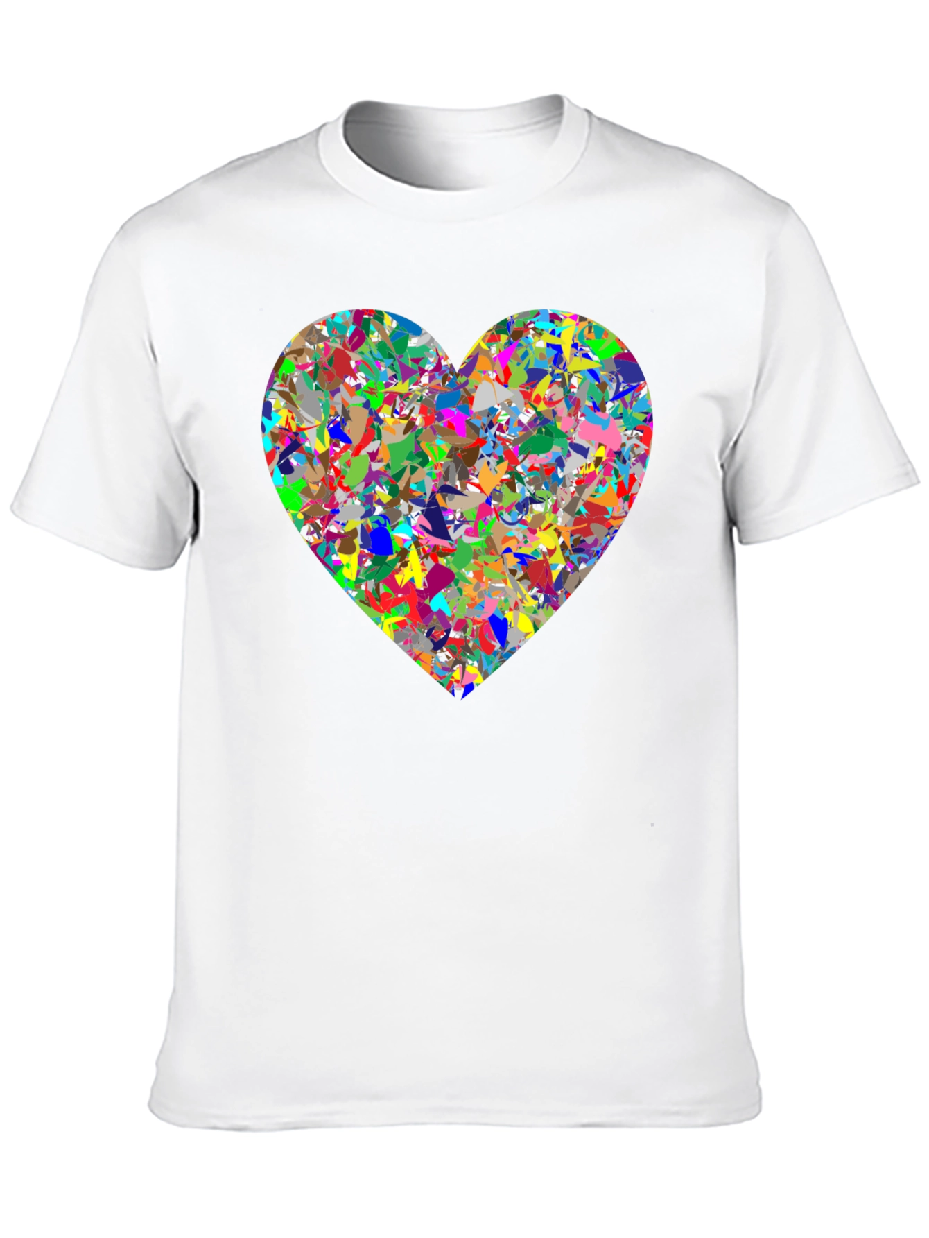 Abstract Heart Graphic Black T-Shirt