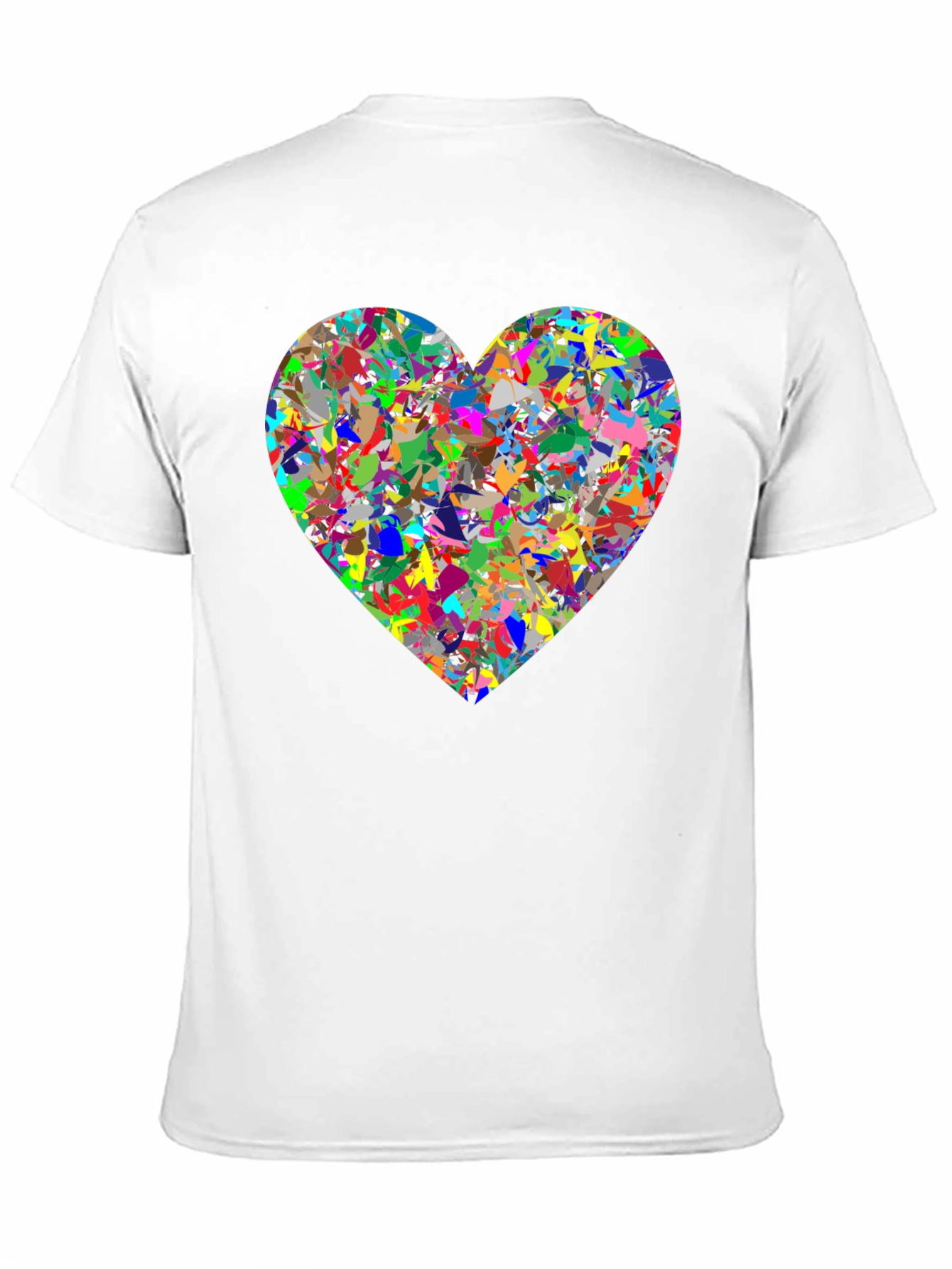 Abstract Heart Graphic Black T-Shirt