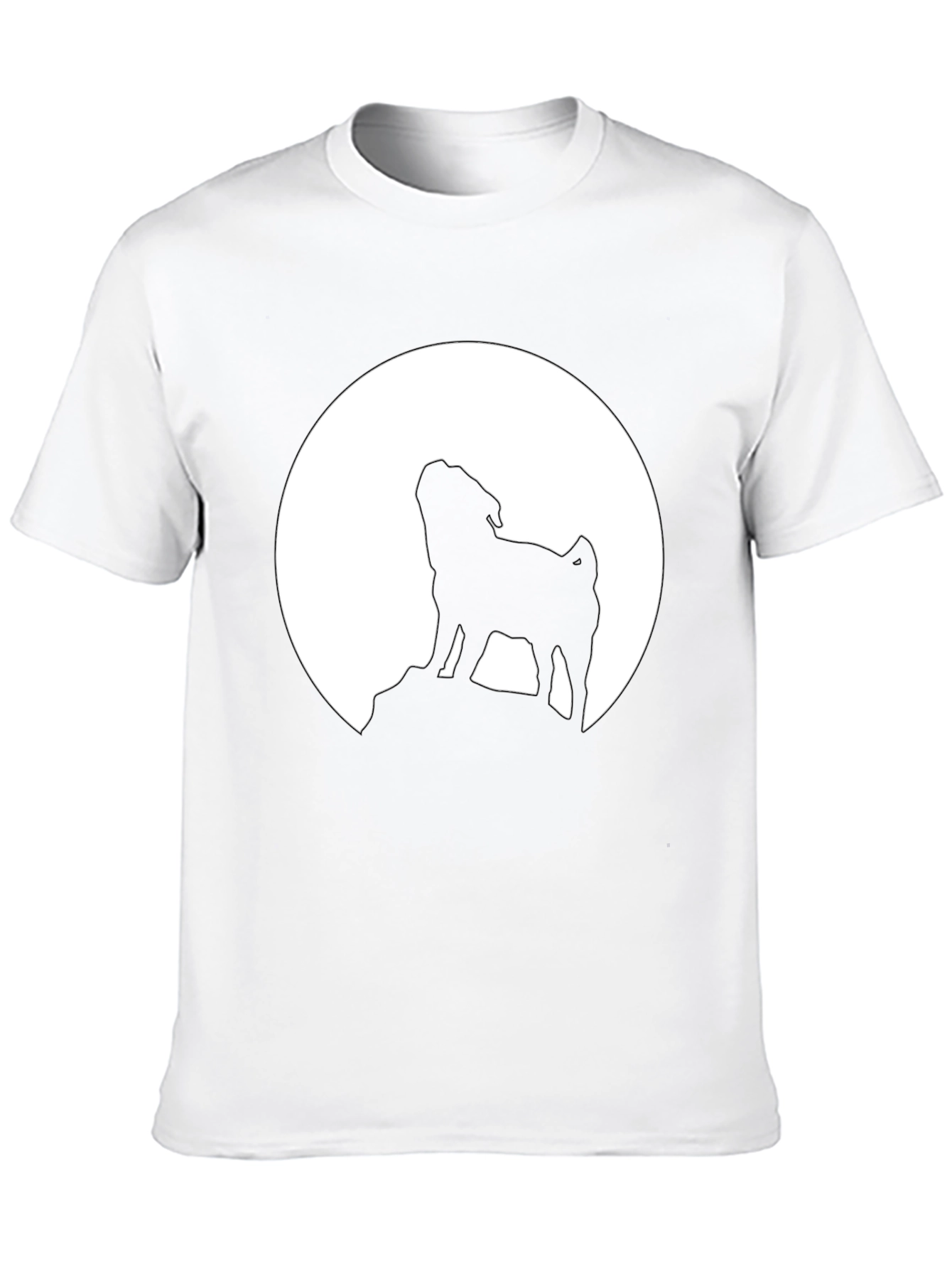 Pug Howling at Moon Graphic Tee