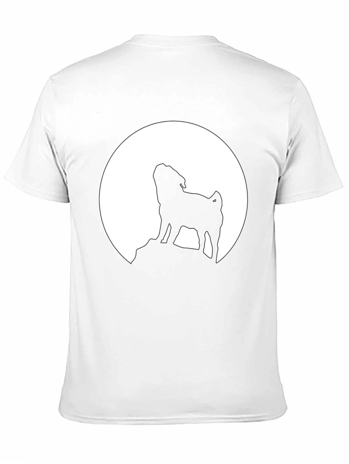 Pug Howling at Moon Graphic Tee