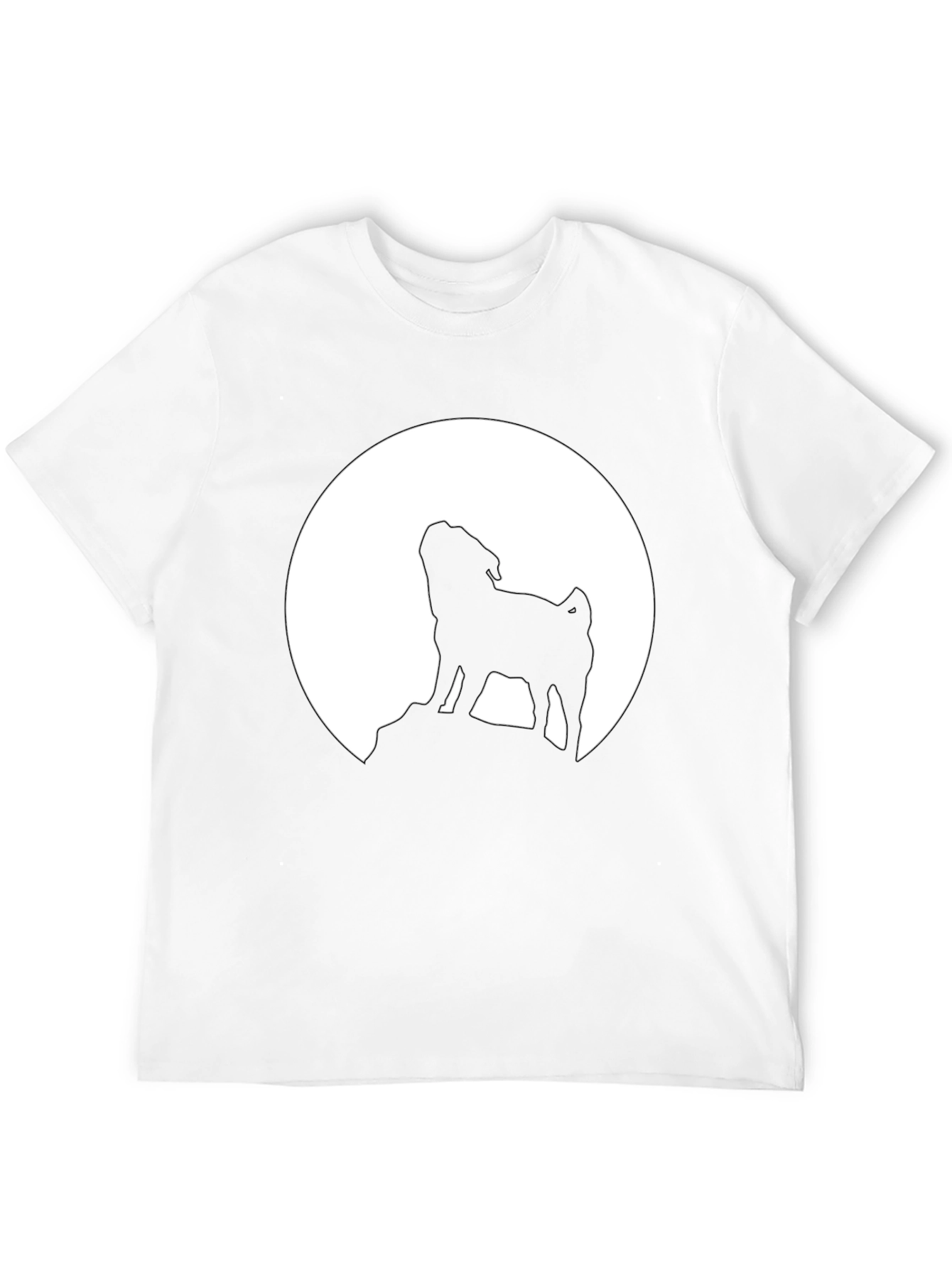 Pug Howling at Moon Graphic Tee