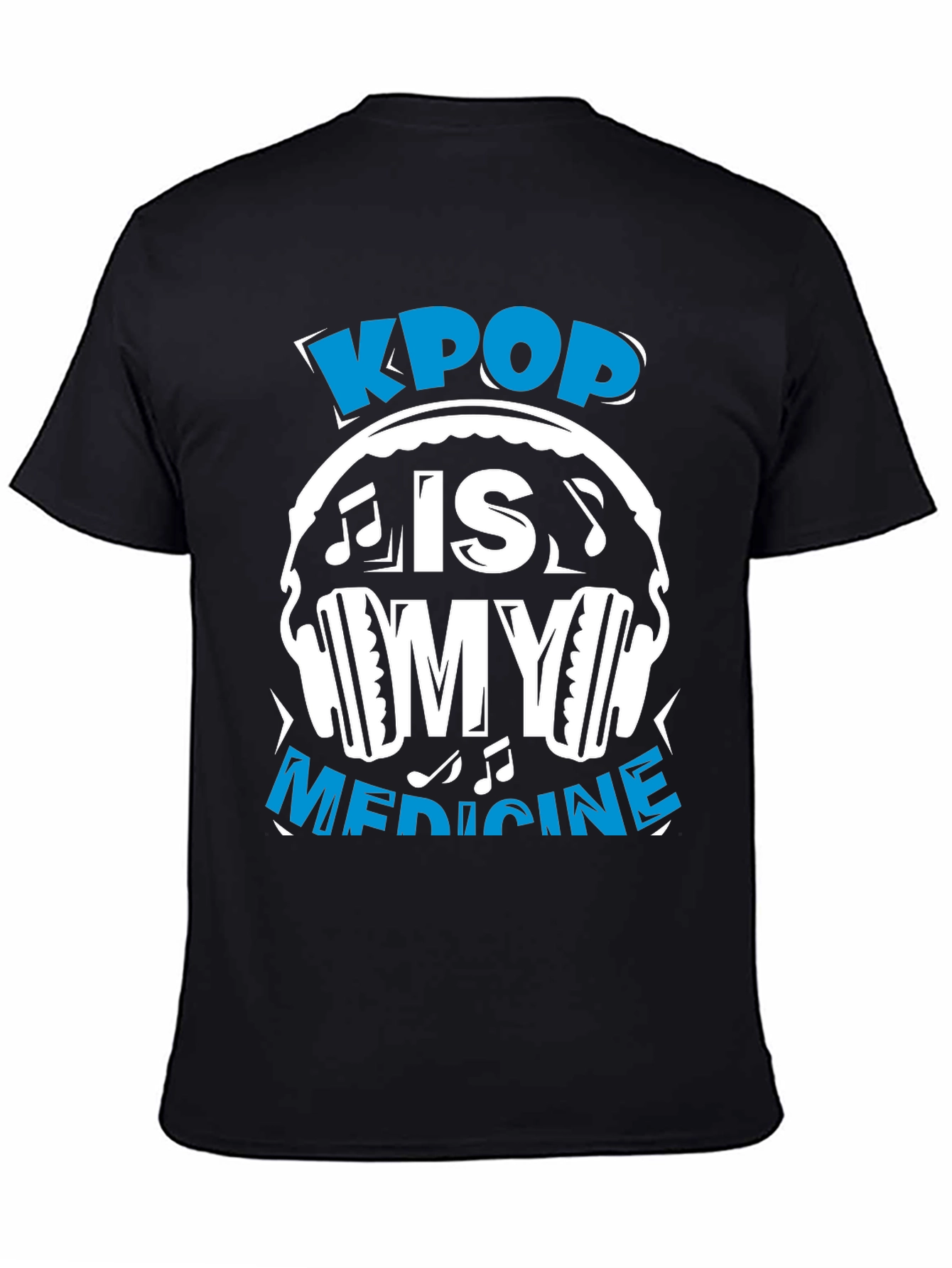 Kpop Is My Medicine Black Graphic Tee