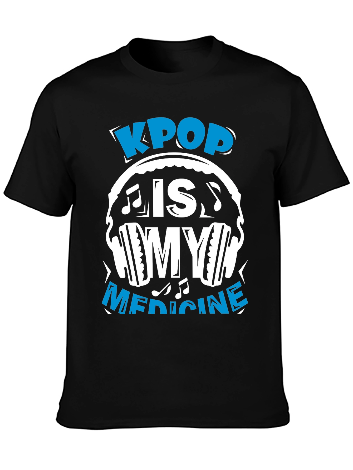 Kpop Is My Medicine Black Graphic Tee