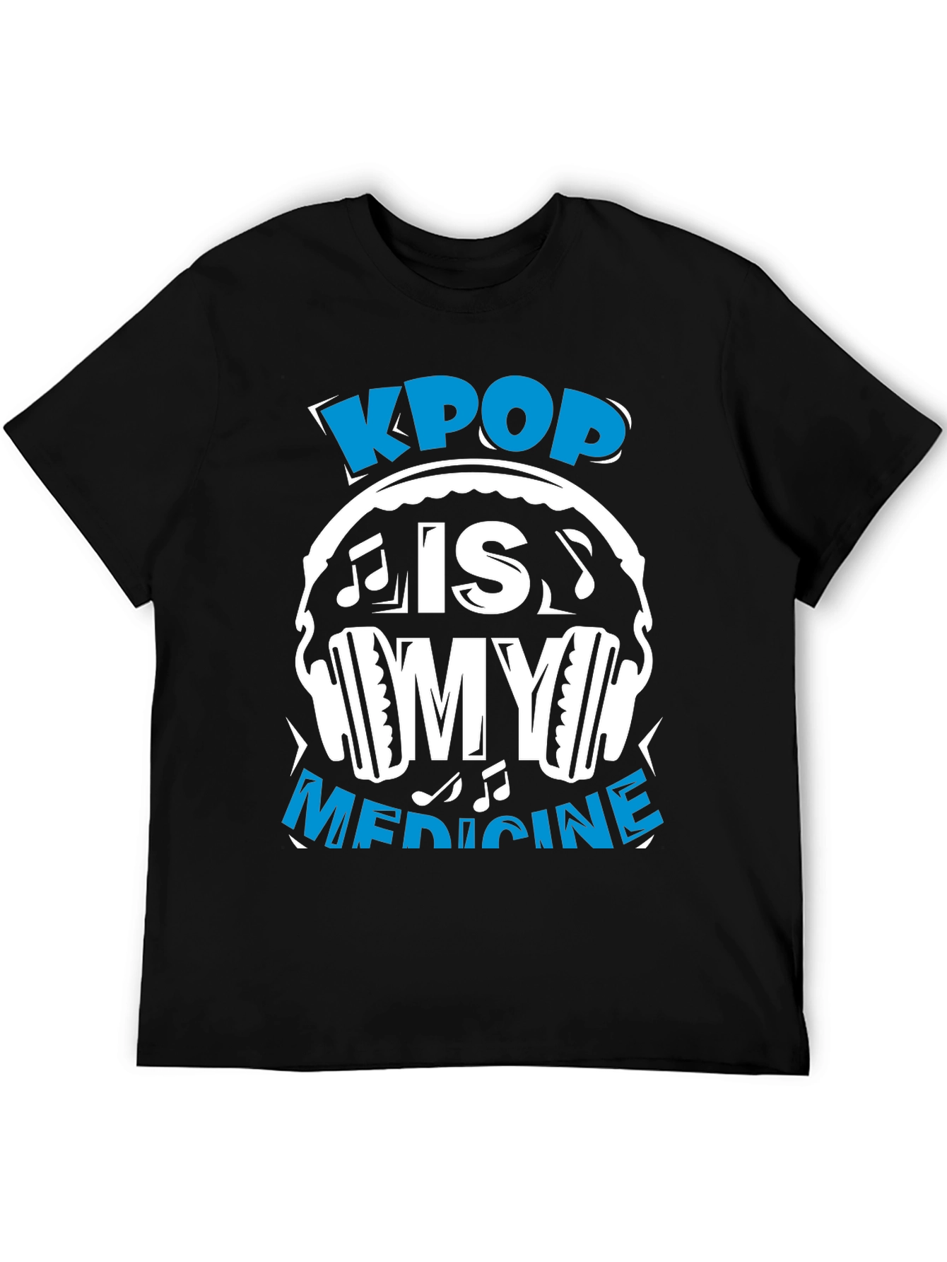 Kpop Is My Medicine Black Graphic Tee