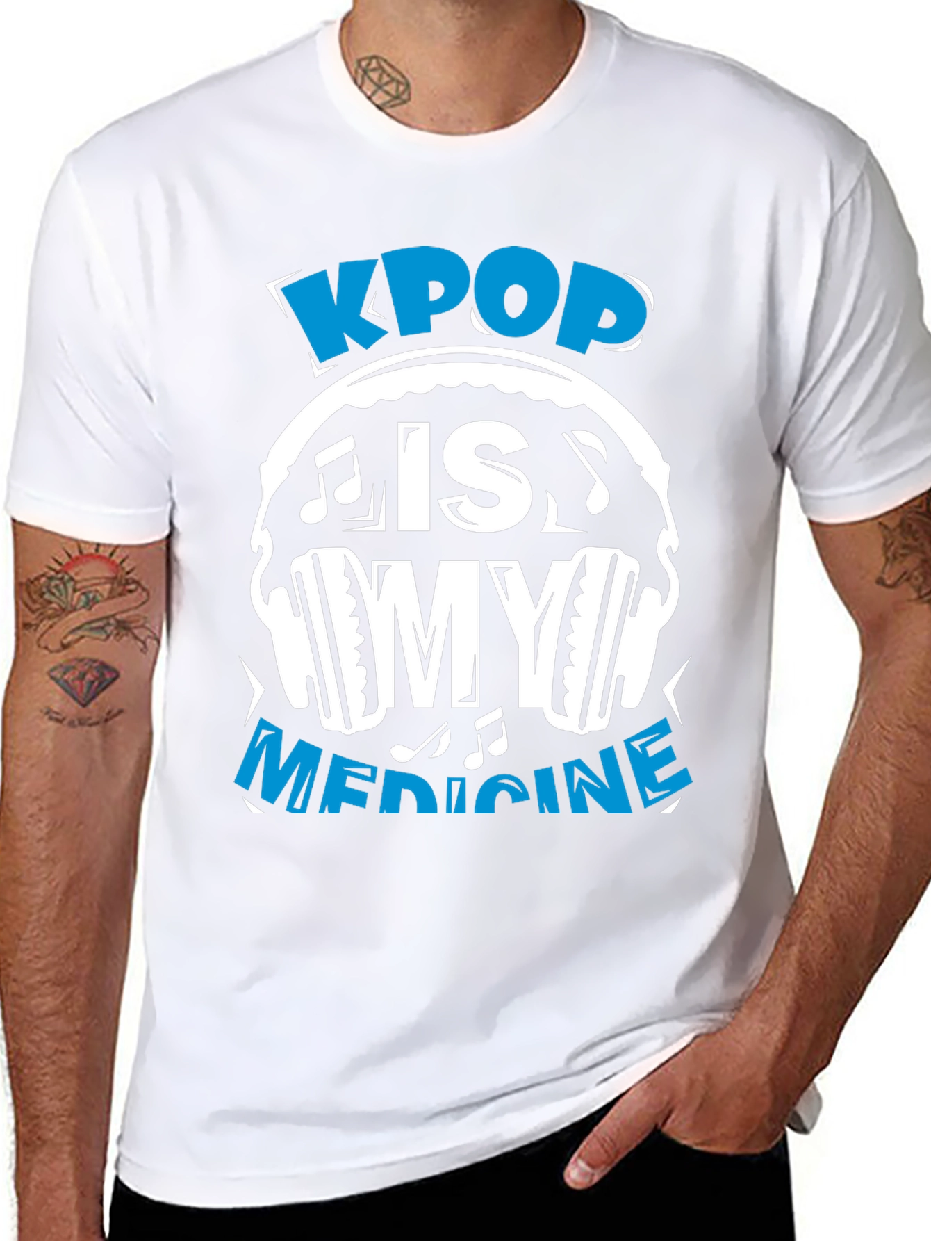 Kpop Is My Medicine Black Graphic Tee