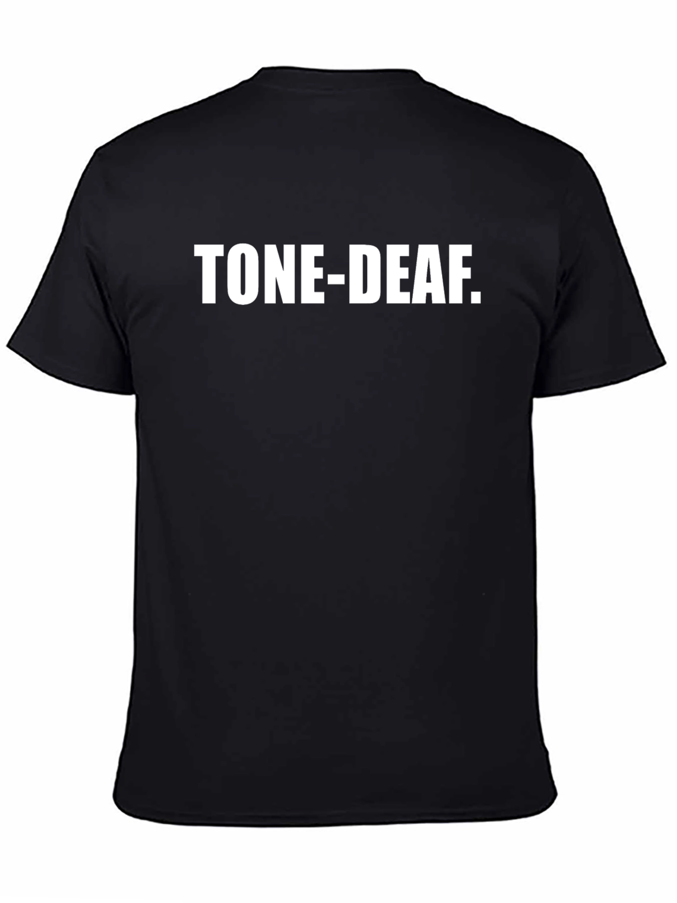 Tone-Deaf Statement Graphic Tee - Black