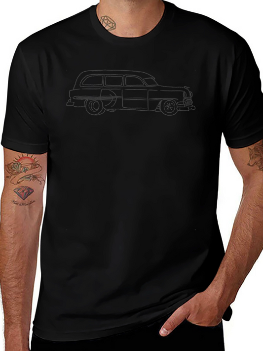 Vintage Car Outline Graphic Tee