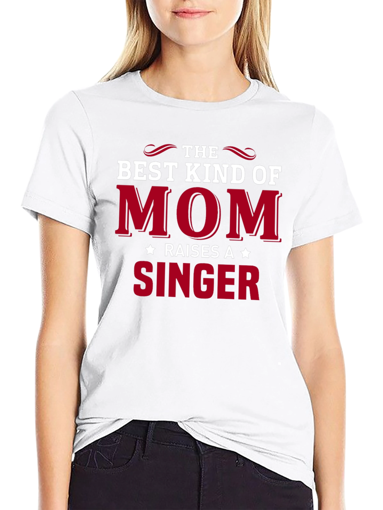 Best Kind of Mom Raises a Singer Black T-Shirt