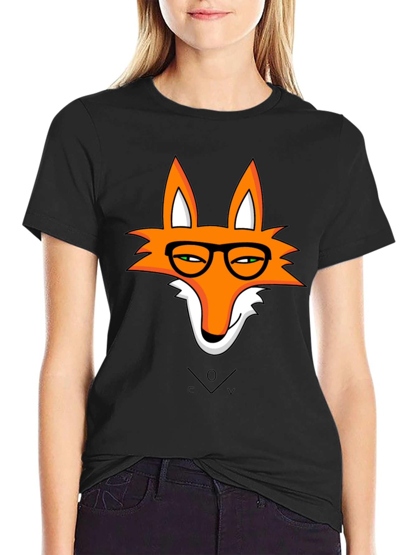 Fox With Glasses Graphic T-Shirt