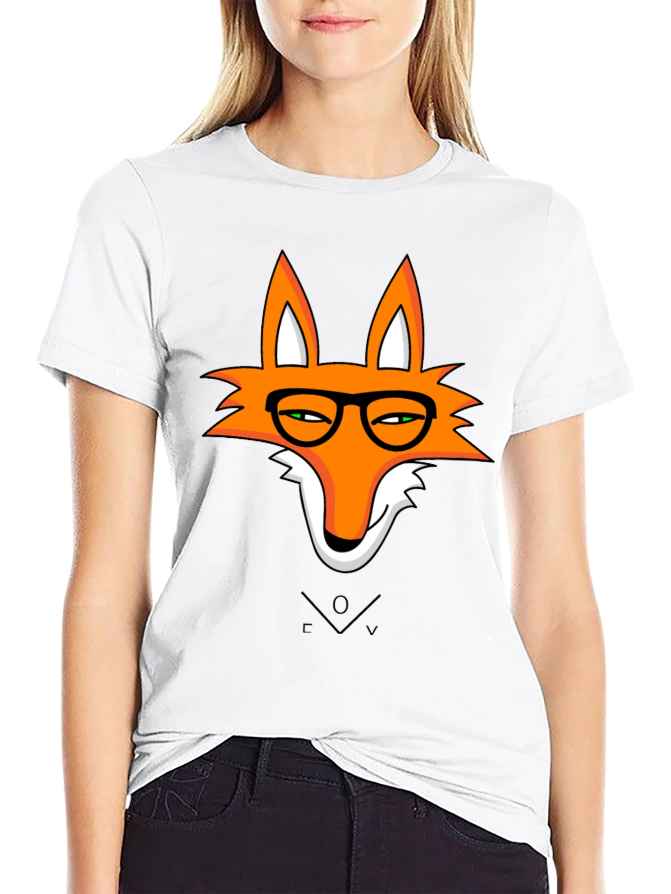 Fox With Glasses Graphic T-Shirt