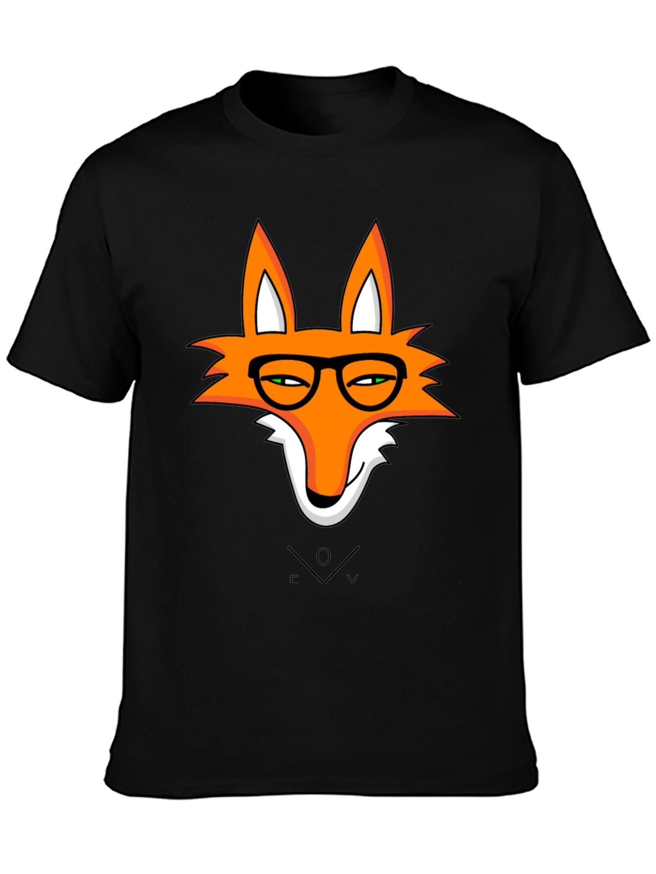 Fox With Glasses Graphic T-Shirt