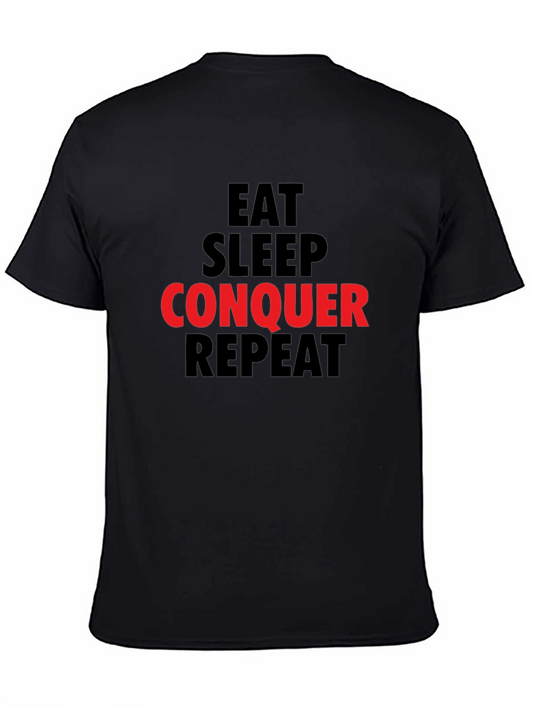 Eat Sleep Conquer Repeat Graphic Tee