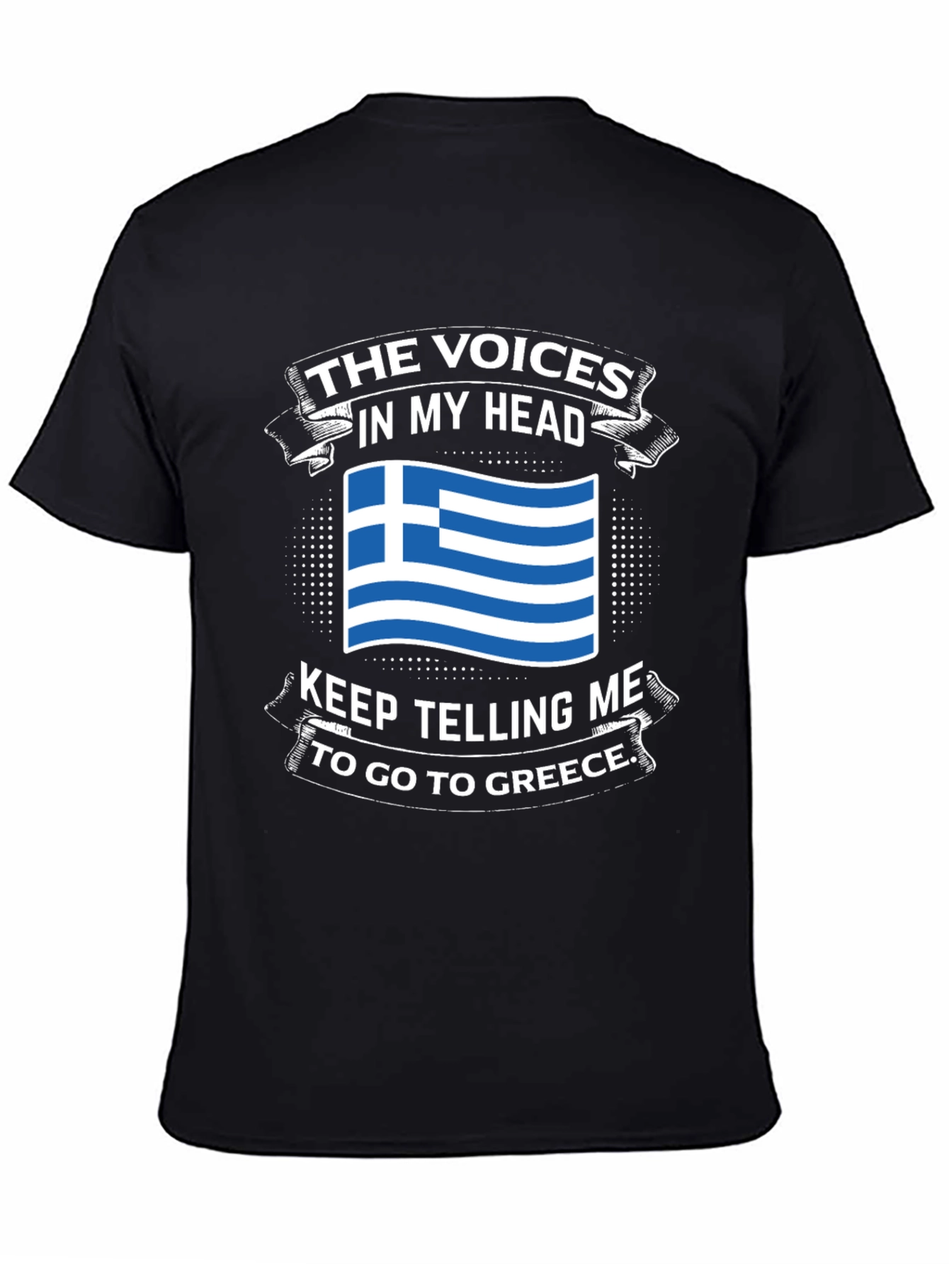 Greece Flag T-Shirt - Voices in My Head