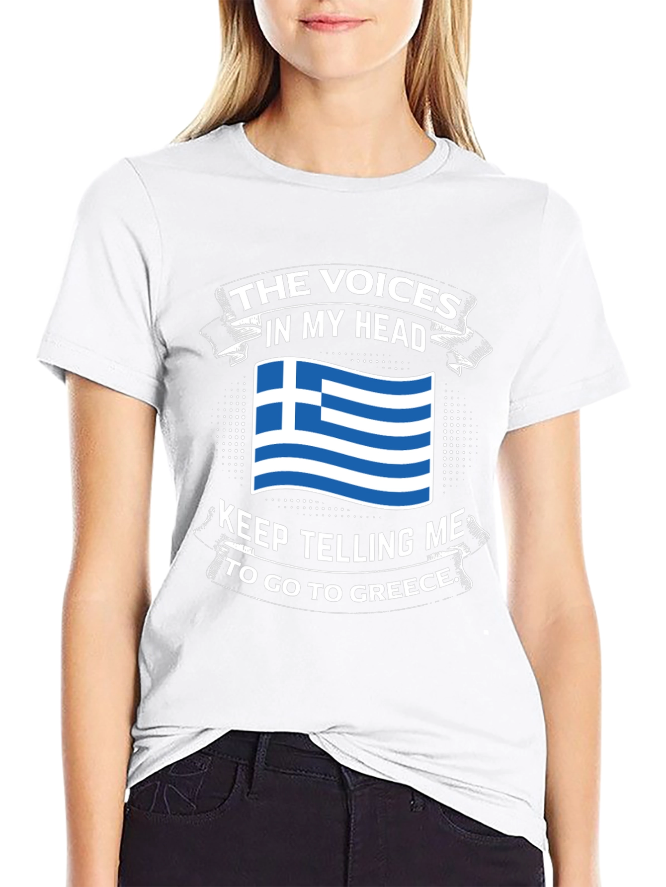 Greece Flag T-Shirt - Voices in My Head