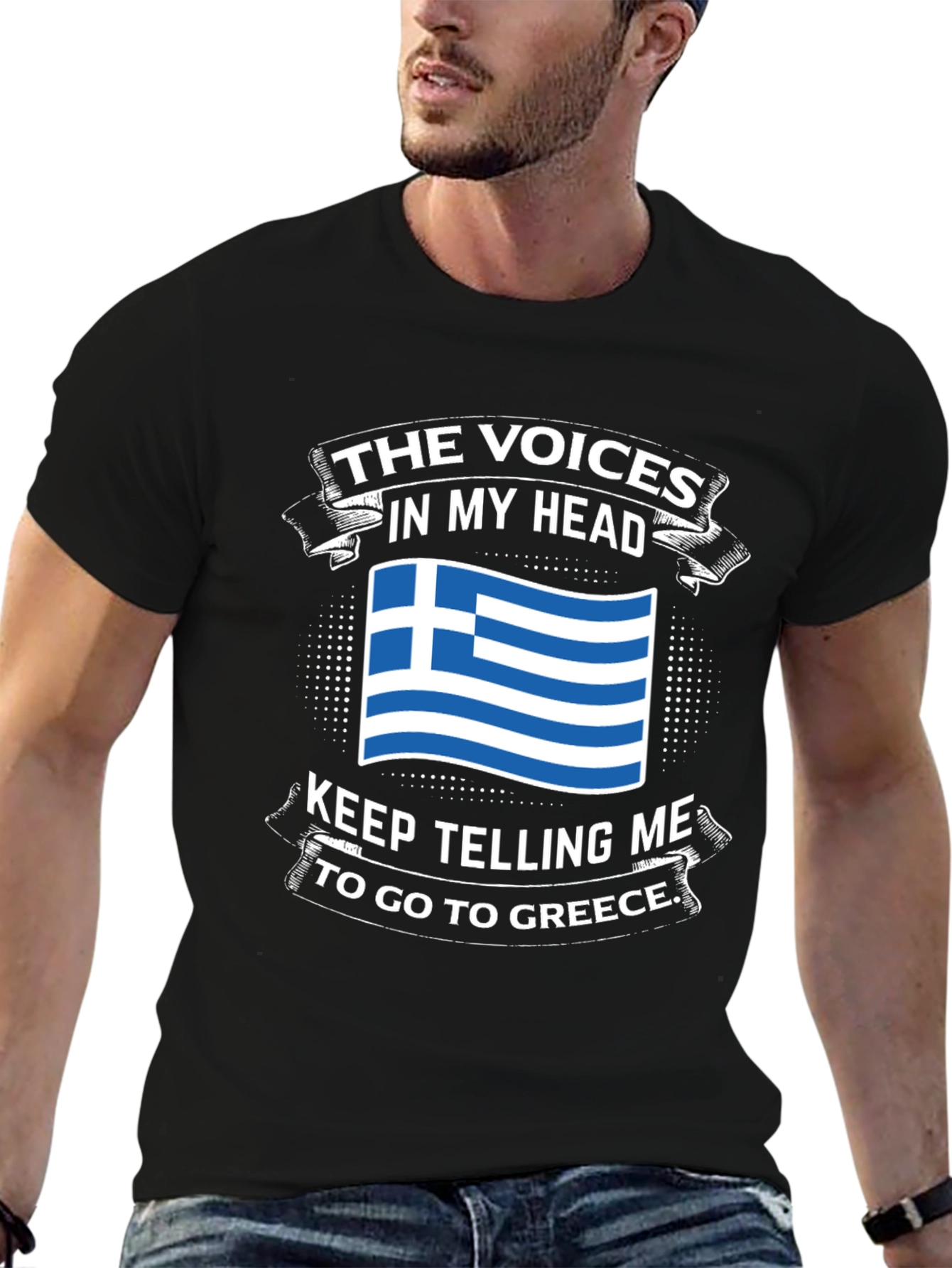 Greece Flag T-Shirt - Voices in My Head