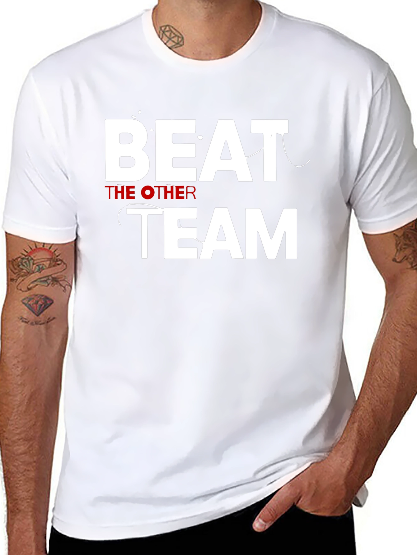 Beat The Other Team Black Graphic Tee