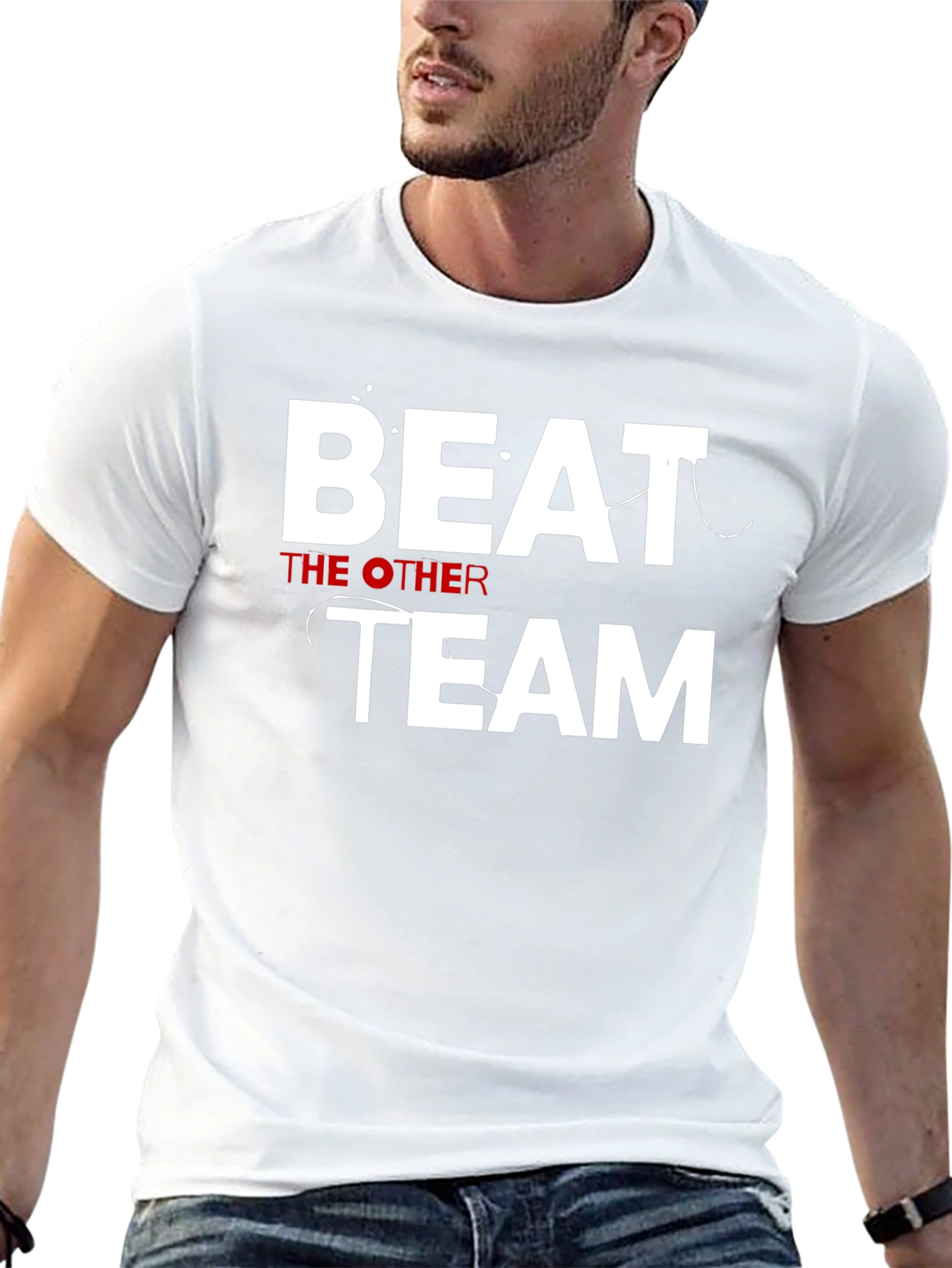 Beat The Other Team Black Graphic Tee