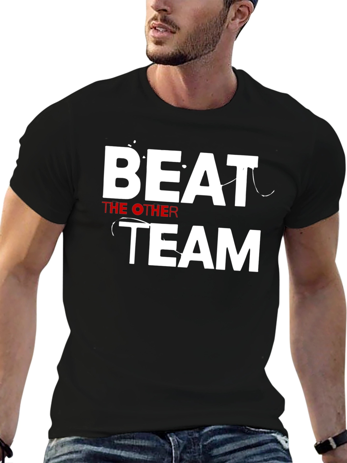 Beat The Other Team Black Graphic Tee