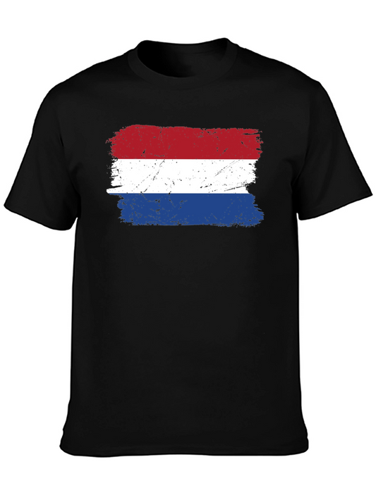 Netherlands Flag Grunge T-Shirt