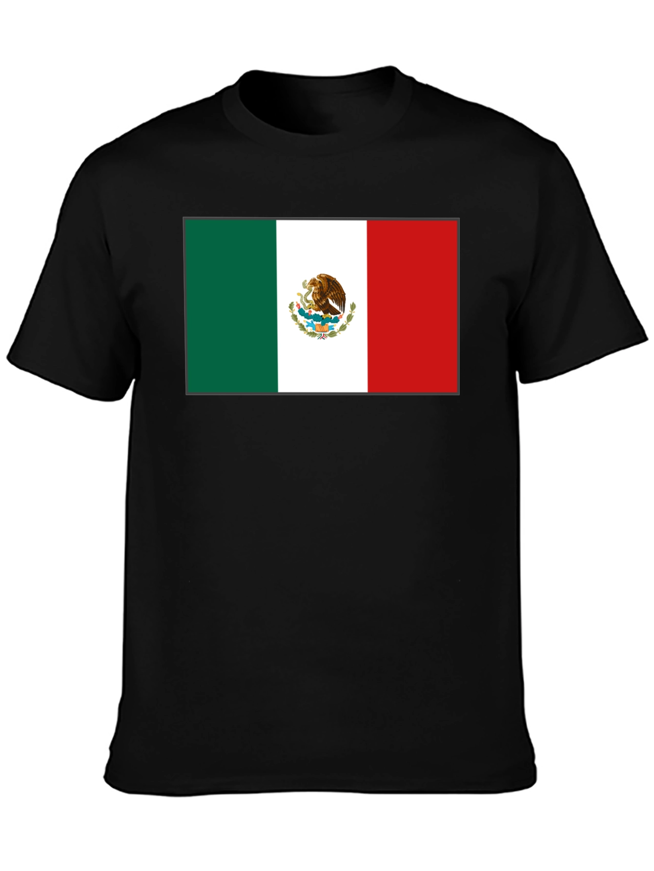 Mexico Flag T-Shirt - Black Graphic Tee