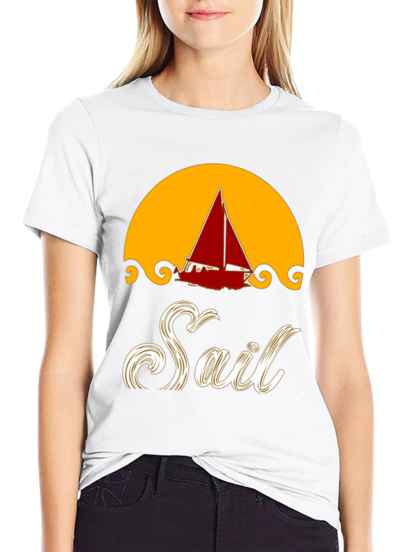 Sailboat Sunset Graphic T-Shirt | Nautical Adventure Tee