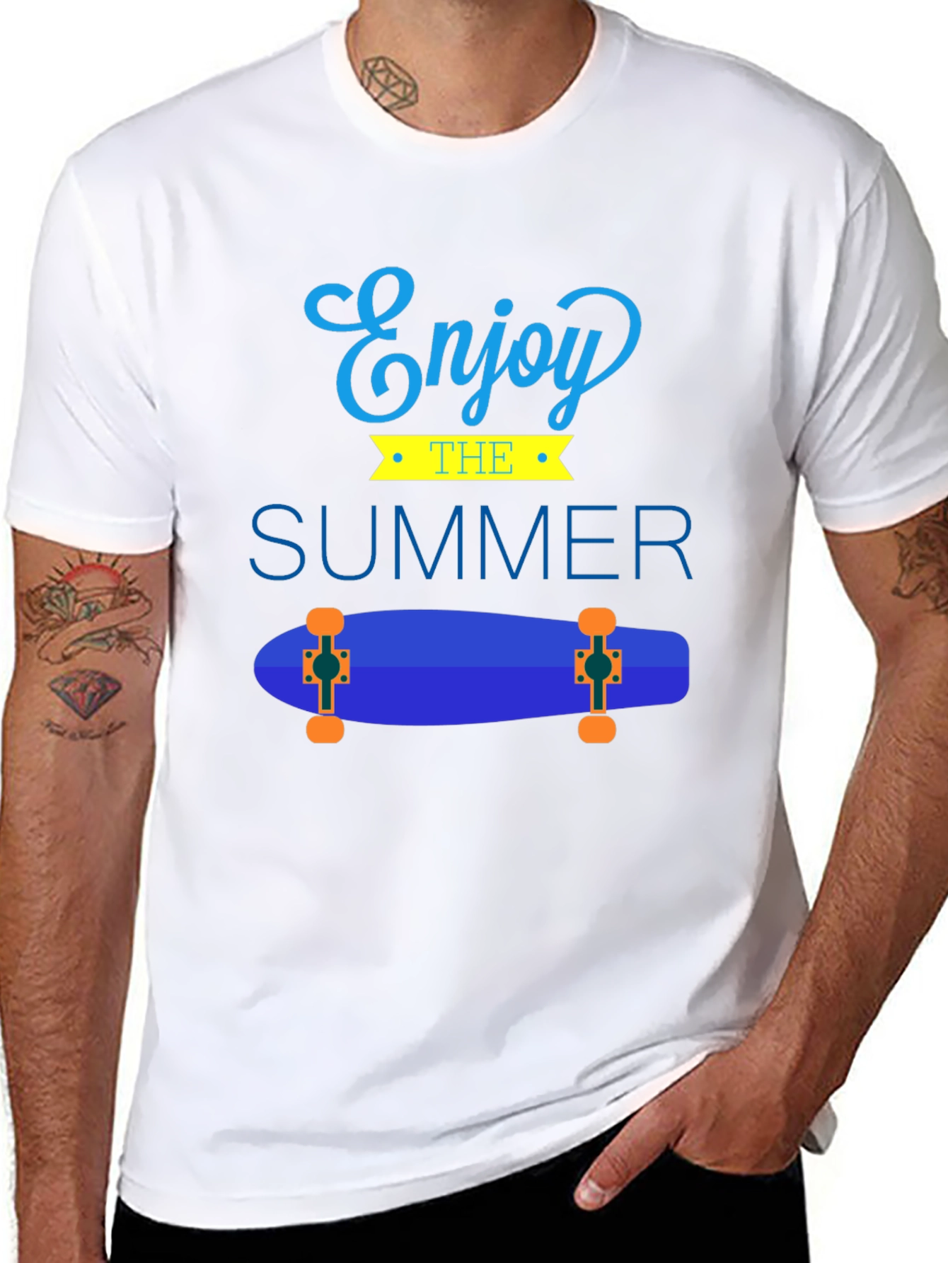 Enjoy The Summer Skateboard Graphic Tee