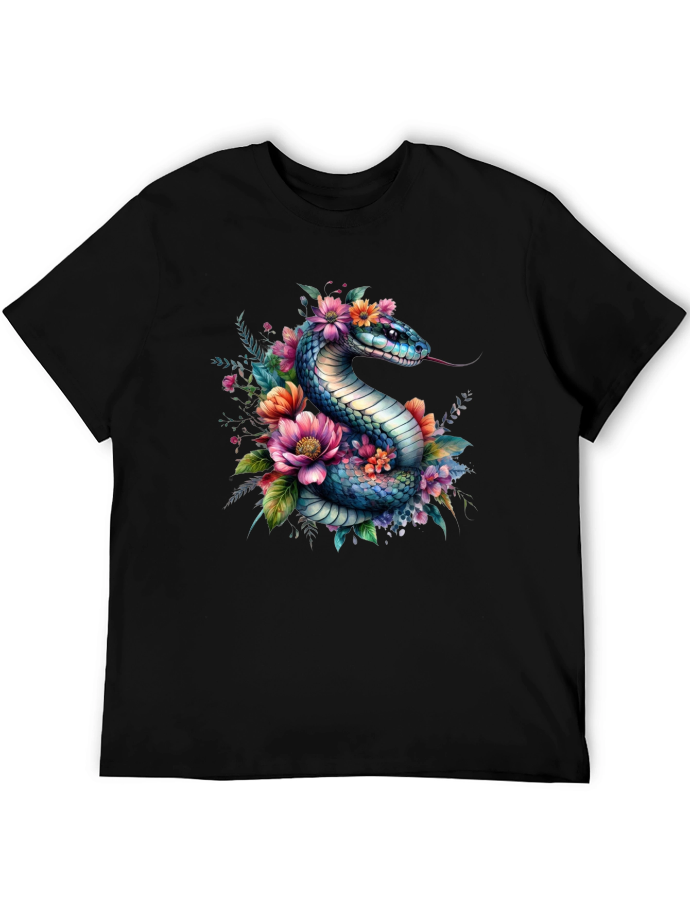 Floral Snake Graphic Tee