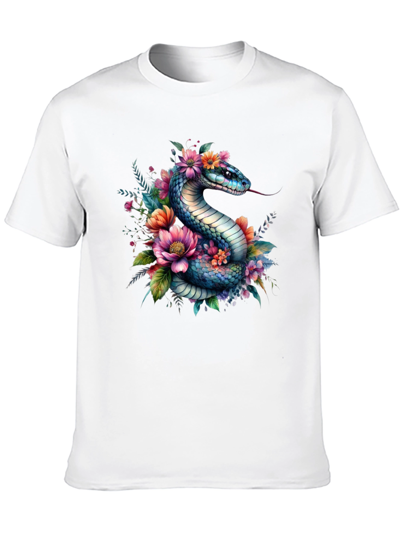 Floral Snake Graphic Tee
