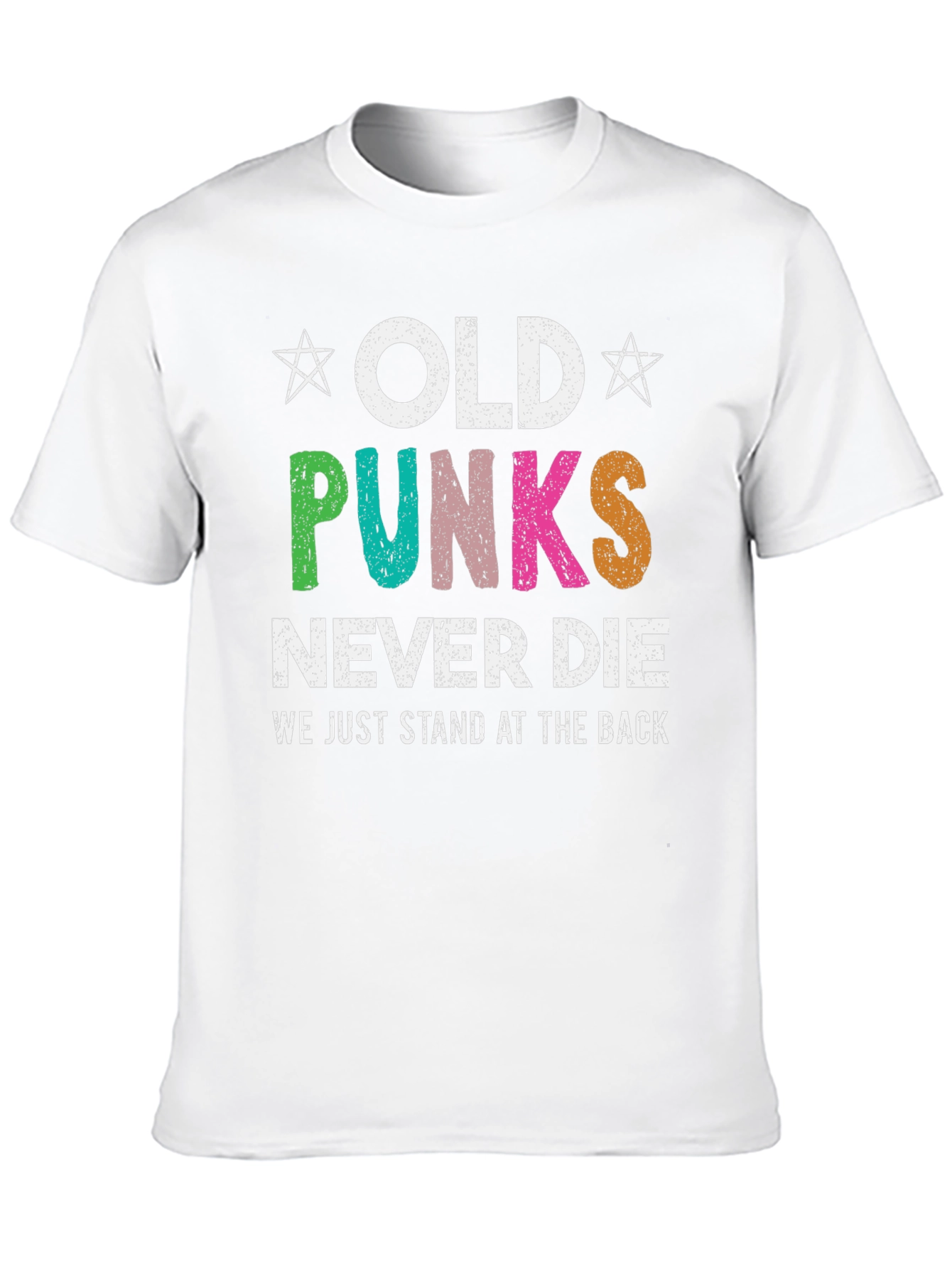 Old Punks Never Die T-Shirt - Black Cotton Tee