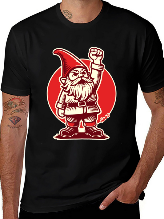 Rebel Gnome Graphic Tee - Black Cotton T-Shirt