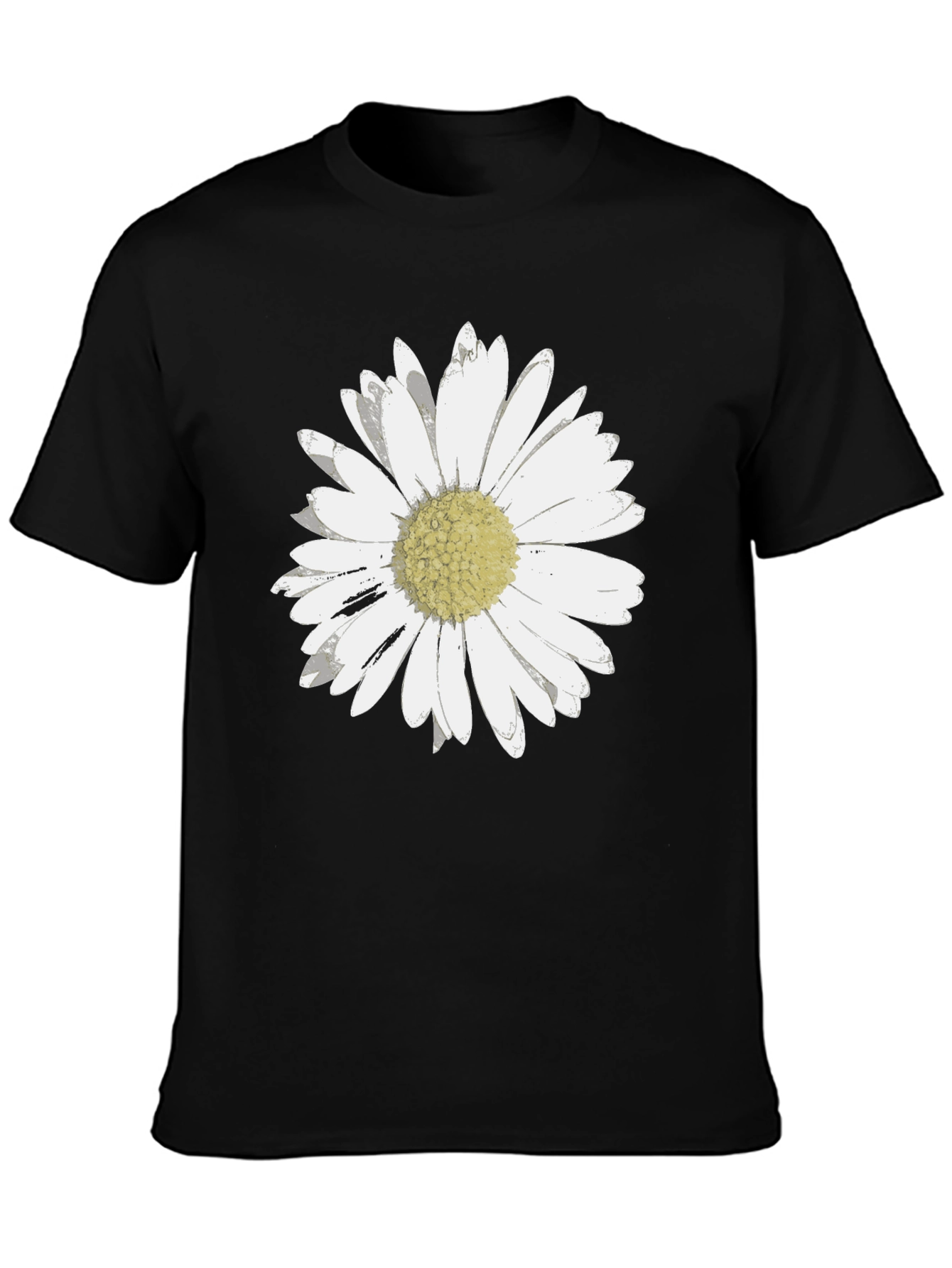 Daisy Graphic Tee - Black Casual Shirt