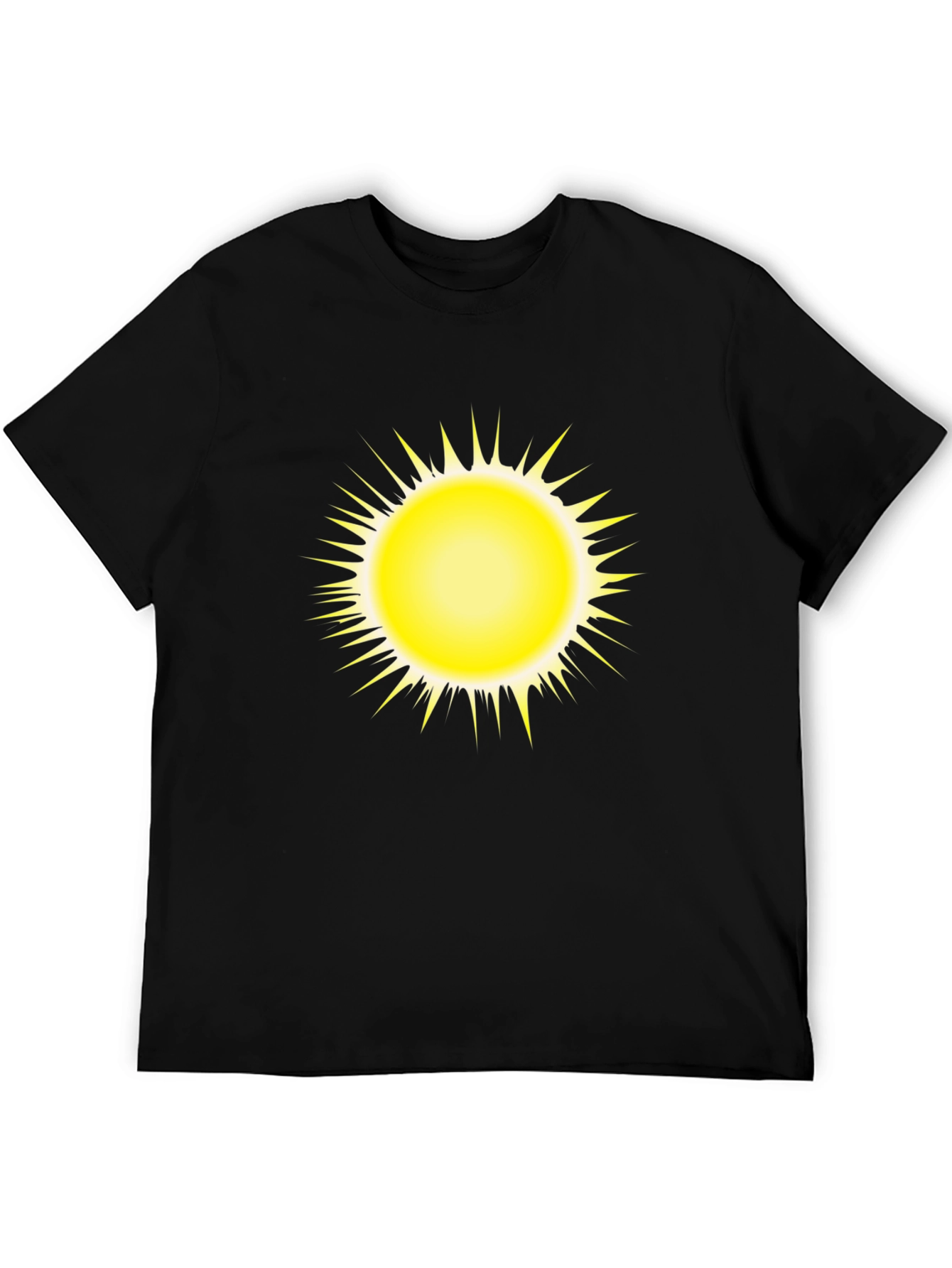 Radiant Sun Graphic Tee - Bold Black Comfort