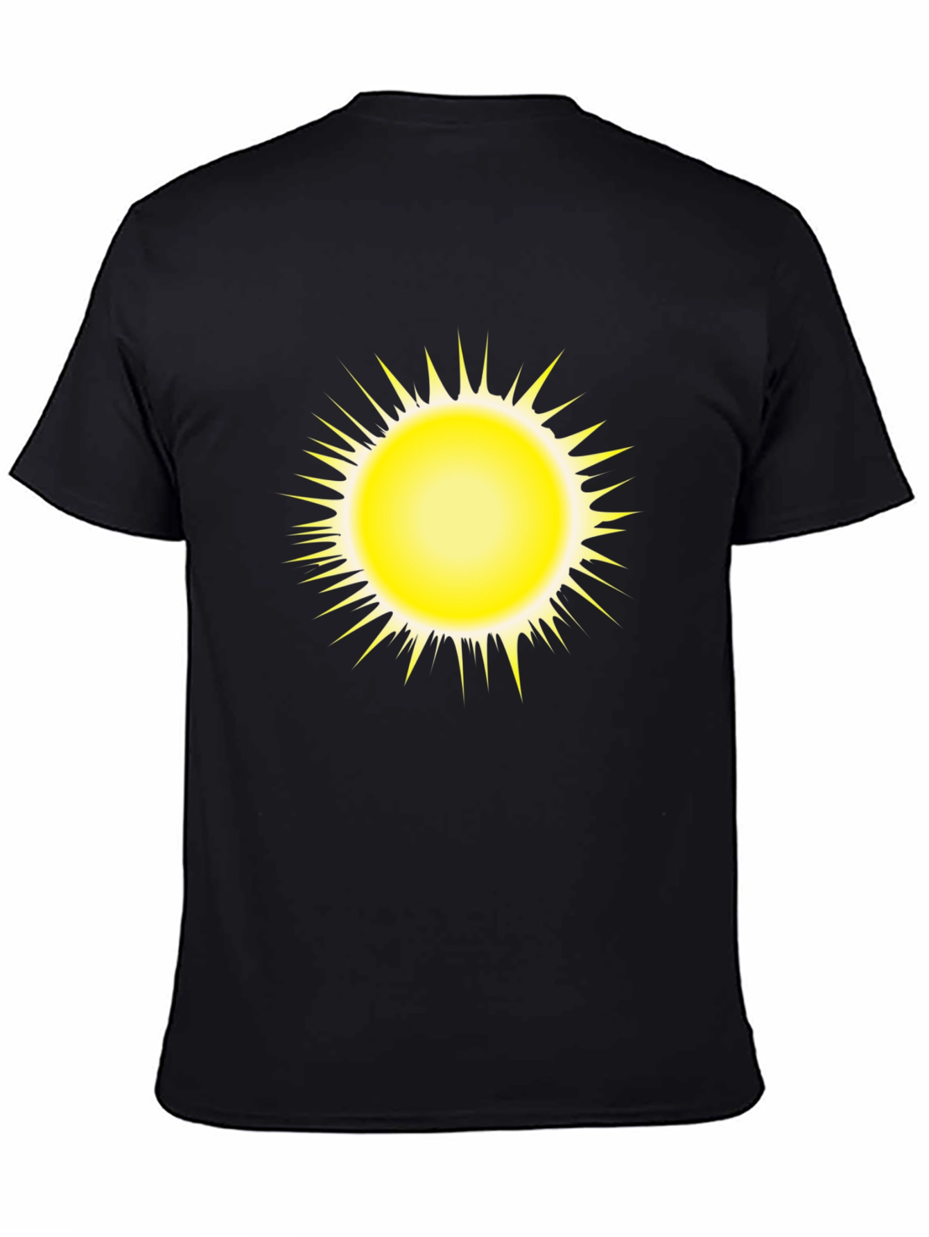 Radiant Sun Graphic Tee - Bold Black Comfort