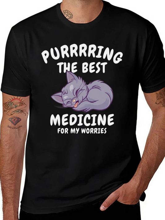 Purrring Best Medicine Worry T-Shirt